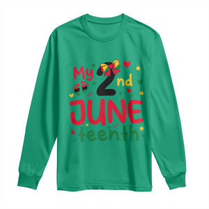 My Second Juneteenth Long Sleeve Shirt African American Baby Freedom Day TS12 Irish Green Print Your Wear