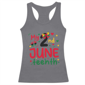 My Second Juneteenth Racerback Tank Top African American Baby Freedom Day TS12 Charcoal Print Your Wear