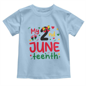 My Second Juneteenth Toddler T Shirt African American Baby Freedom Day TS12 Light Blue Print Your Wear