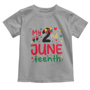 My Second Juneteenth Toddler T Shirt African American Baby Freedom Day TS12 Sport Gray Print Your Wear