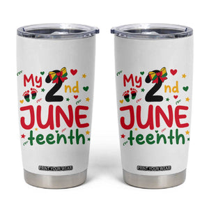 My Second Juneteenth Tumbler Cup African American Baby Freedom Day TS12 White Print Your Wear