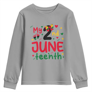 My Second Juneteenth Youth Sweatshirt African American Baby Freedom Day TS12 Sport Gray Print Your Wear
