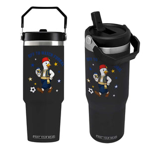 Funny Bosnia Goose Soccer Fan Gift Flip Straw Tumbler Off To Watch Fudbal