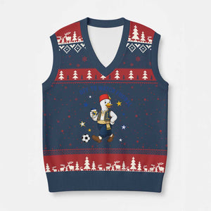 Funny Bosnia Goose Soccer Fan Gift V-Neck Knit Sweater Vest Off To Watch Fudbal