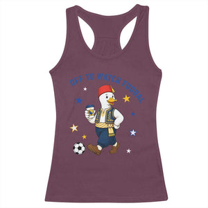 Funny Bosnia Goose Soccer Fan Gift Racerback Tank Top Off To Watch Fudbal