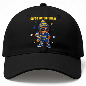 Funny Bosnia Teddy Bear Game Day Gift Baseball Cap Off To Watch Fudbal