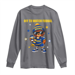 Funny Bosnia Teddy Bear Game Day Gift Long Sleeve Shirt Off To Watch Fudbal