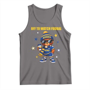 Funny Bosnia Teddy Bear Game Day Gift Tank Top Off To Watch Fudbal