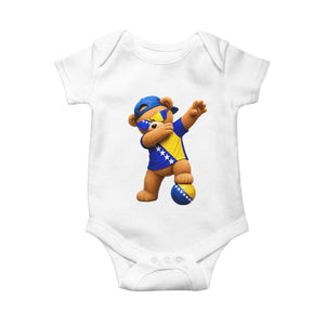 Funny Bosnia Teddy Bear Dabbing Fudbal Fan Gift Baby Onesie