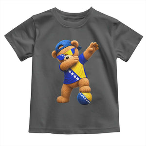 Funny Bosnia Teddy Bear Dabbing Fudbal Fan Gift Toddler T Shirt