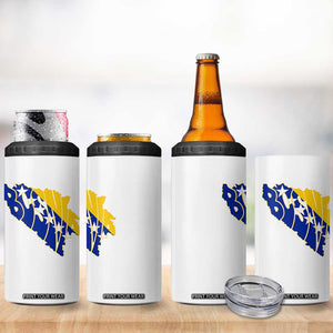 Bosnia And Herzegovina Word Art Map 4 in 1 Can Cooler Tumbler Bosnian Pride Gift