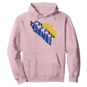 Bosnia And Herzegovina Word Art Map Hoodie Bosnian Pride Gift