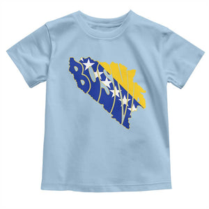 Bosnia And Herzegovina Word Art Map Toddler T Shirt Bosnian Pride Gift