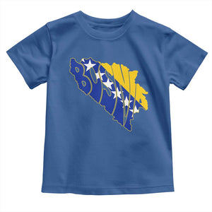 Bosnia And Herzegovina Word Art Map Toddler T Shirt Bosnian Pride Gift