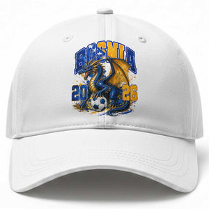 Bosnian Dragon Fudbal Fan Baseball Cap Bosnia And Herzegovina Pride