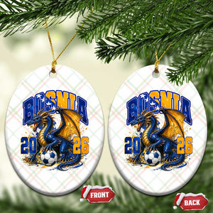 Bosnian Dragon Fudbal Fan Ceramic Ornament Bosnia And Herzegovina Pride