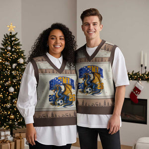 Bosnian Dragon Fudbal Fan V-Neck Knit Sweater Vest Bosnia And Herzegovina Pride