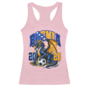 Bosnian Dragon Fudbal Fan Racerback Tank Top Bosnia And Herzegovina Pride