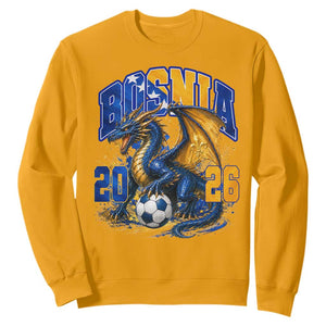 Bosnian Dragon Fudbal Fan Sweatshirt Bosnia And Herzegovina Pride