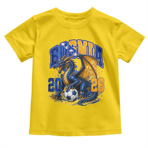 Bosnian Dragon Fudbal Fan Toddler T Shirt Bosnia And Herzegovina Pride