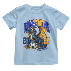 Bosnian Dragon Fudbal Fan Toddler T Shirt Bosnia And Herzegovina Pride