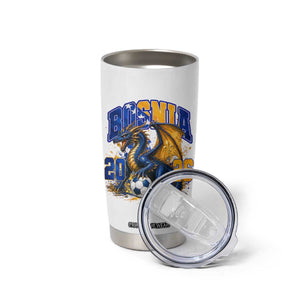 Bosnian Dragon Fudbal Fan Tumbler Cup Bosnia And Herzegovina Pride