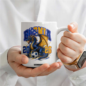 Bosnian Dragon Fudbal Fan Coffee Mug Bosnia And Herzegovina Pride