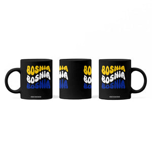 Groovy Retro Bosnia Coffee Mug Proud Bosnian Balkan Heritage Gift