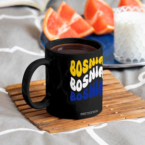 Groovy Retro Bosnia Coffee Mug Proud Bosnian Balkan Heritage Gift