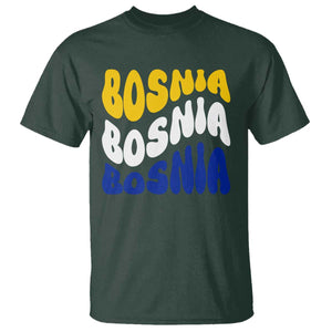 Groovy Retro Bosnia T Shirt Proud Bosnian Balkan Heritage Gift