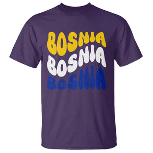 Groovy Retro Bosnia T Shirt Proud Bosnian Balkan Heritage Gift
