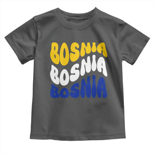 Groovy Retro Bosnia Toddler T Shirt Proud Bosnian Balkan Heritage Gift