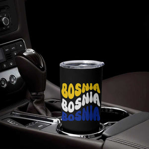 Groovy Retro Bosnia Tumbler Cup Proud Bosnian Balkan Heritage Gift