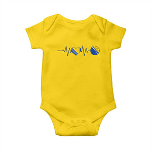 Bosnian Fudbal Heartbeat Baby Onesie Bosnia And Herzegovina Soccer Fan Gift