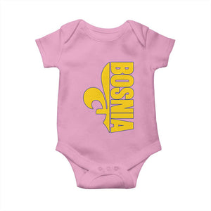 Bosnian Fleur De Lis Flag Baby Onesie Proud Bosnia Heritage Gift
