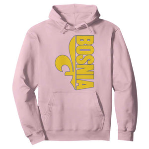 Bosnian Fleur De Lis Flag Hoodie Proud Bosnia Heritage Gift