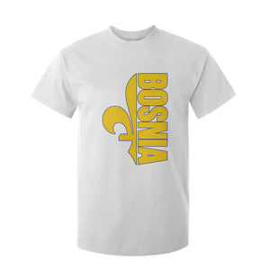 Bosnian Fleur De Lis Flag T Shirt For Kid Proud Bosnia Heritage Gift