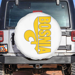 Bosnian Fleur De Lis Flag Spare Tire Cover Proud Bosnia Heritage Gift