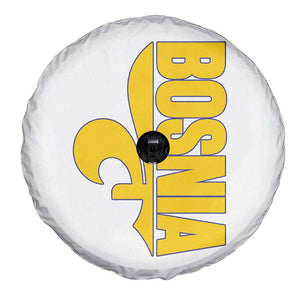 Bosnian Fleur De Lis Flag Spare Tire Cover Proud Bosnia Heritage Gift