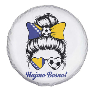 Bosnia Soccer Messy Bun Spare Tire Cover Hajmo Bosno Game Day Gift