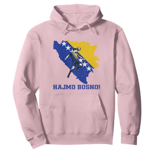 Vintage Bosnian Map Football Fan Hoodie Proud Balkan Heritage Gift