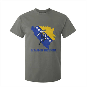 Vintage Bosnian Map Football Fan T Shirt For Kid Proud Balkan Heritage Gift