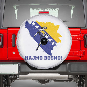 Vintage Bosnian Map Football Fan Spare Tire Cover Proud Balkan Heritage Gift