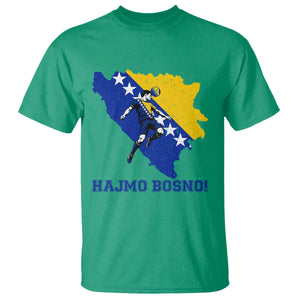 Vintage Bosnian Map Football Fan T Shirt Proud Balkan Heritage Gift