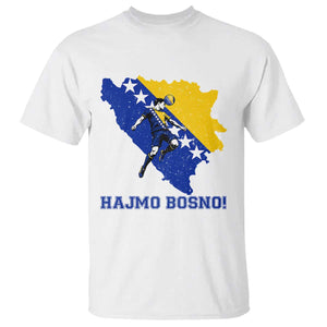 Vintage Bosnian Map Football Fan T Shirt Proud Balkan Heritage Gift