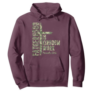 Fatherhood Is Kingdom Work Hoodie Camo Christian Fathers Day Gift