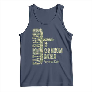 Fatherhood Is Kingdom Work Tank Top Camo Christian Fathers Day Gift
