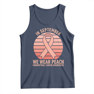 In September We Wear Peach Tank Top Endometrial Cancer Awareness Support