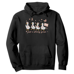 Funny Endometrial Cancer Goose Hoodie Just A Strong Goose