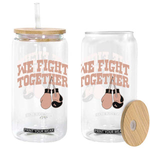 Endometrial Cancer Warrior Glass Can We Fight Together Boxing Gift